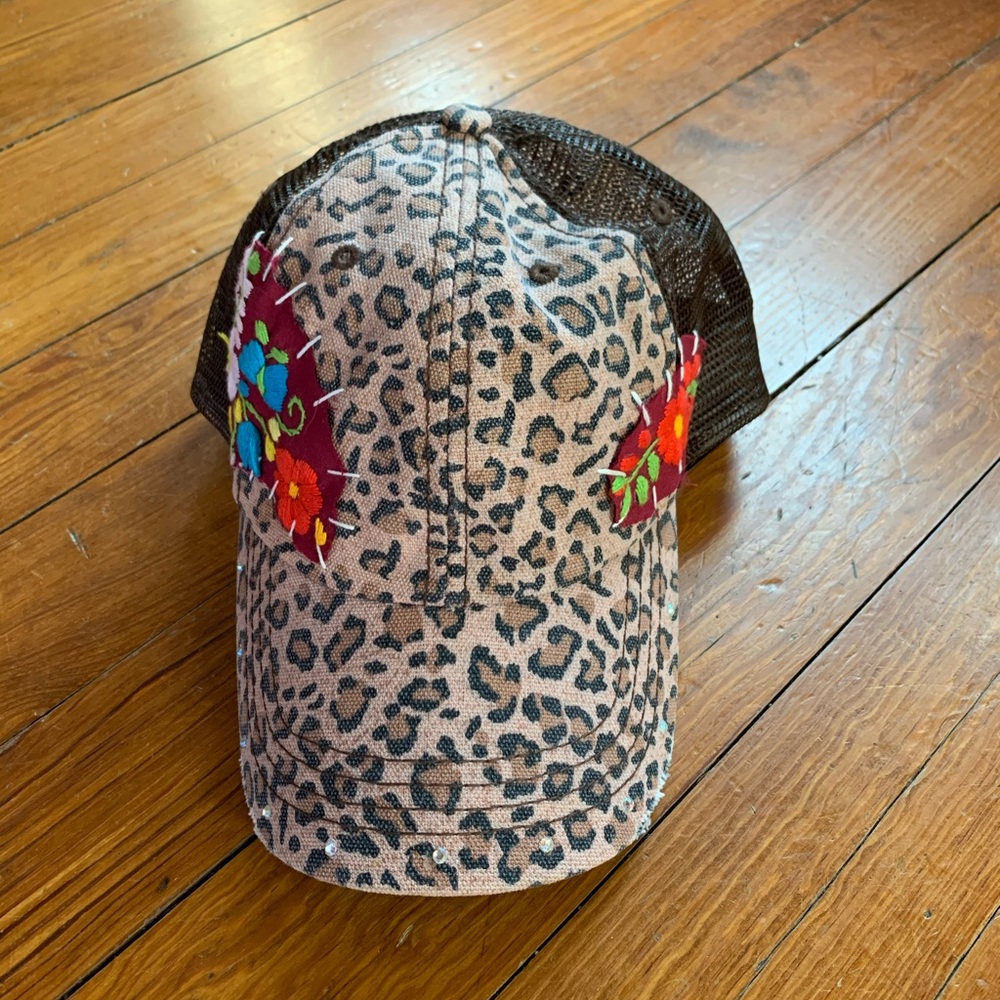 Cheetah/Floral Ball Cap
